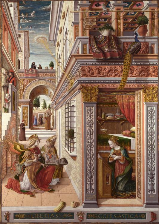 Carlo Crivelli Annunciation whit St Emidius (mk08) Germany oil painting art